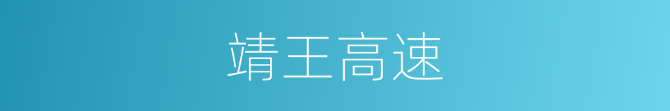 靖王高速的同义词