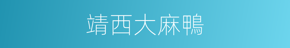 靖西大麻鴨的同義詞