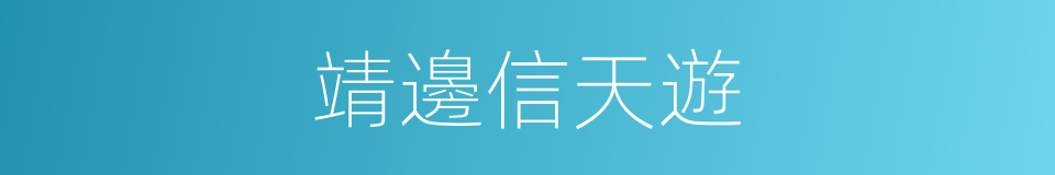 靖邊信天遊的同義詞