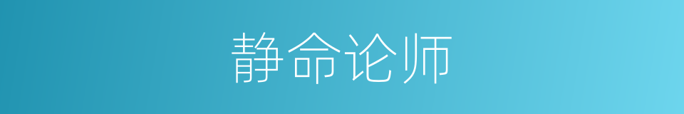静命论师的同义词
