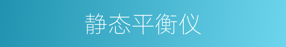 静态平衡仪的同义词