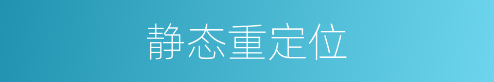 静态重定位的同义词