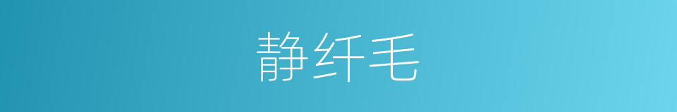静纤毛的意思