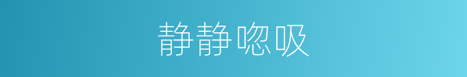静静唿吸的同義詞