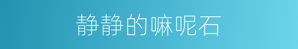 静静的嘛呢石的同义词