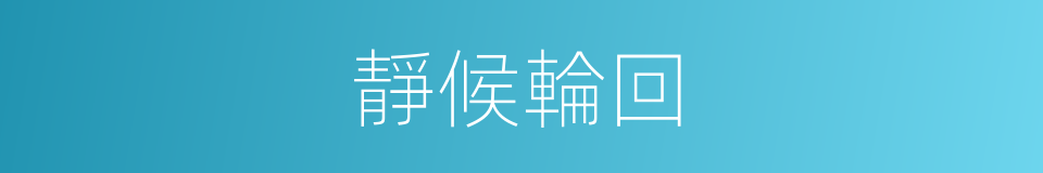 靜候輪回的同義詞