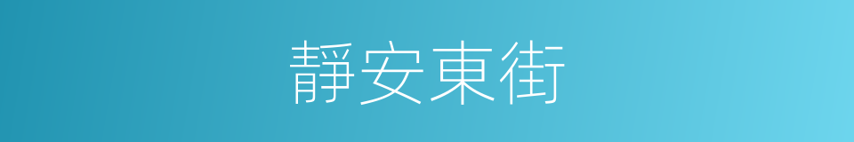 靜安東街的同義詞