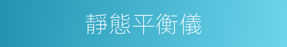靜態平衡儀的同義詞