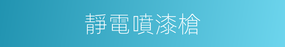 靜電噴漆槍的同義詞