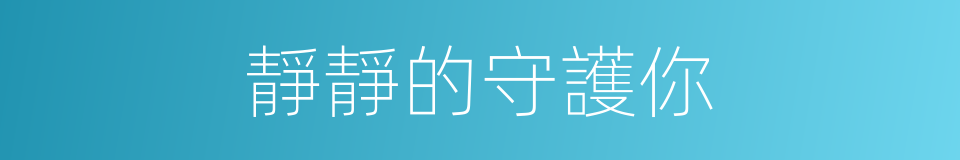 靜靜的守護你的同義詞