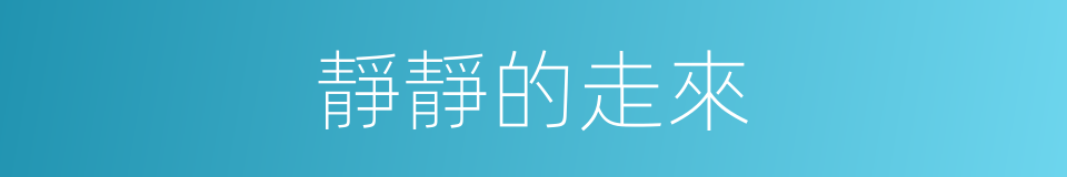 靜靜的走來的同義詞