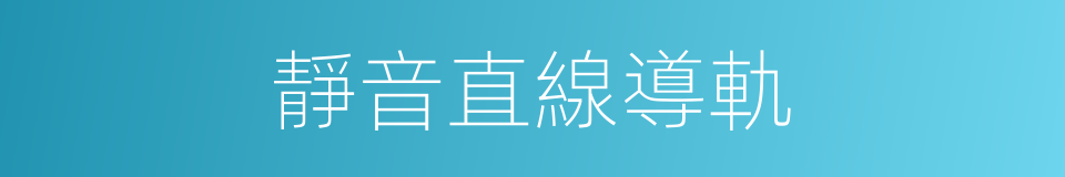 靜音直線導軌的同義詞
