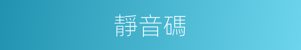 靜音碼的同義詞