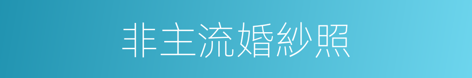非主流婚紗照的同義詞