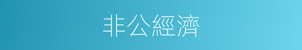 非公經濟的同義詞
