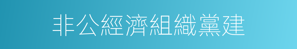 非公經濟組織黨建的同義詞