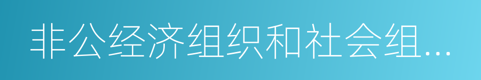 非公经济组织和社会组织党工委的同义词