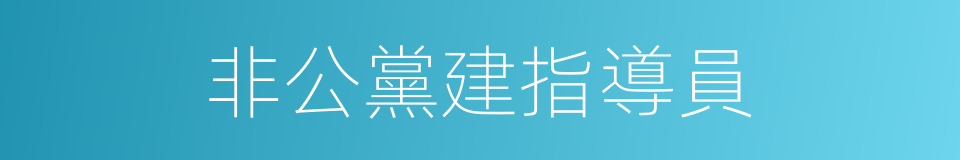 非公黨建指導員的同義詞