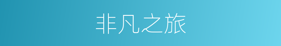 非凡之旅的同义词