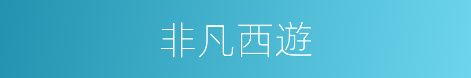 非凡西遊的同義詞