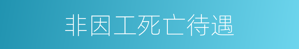 非因工死亡待遇的同义词