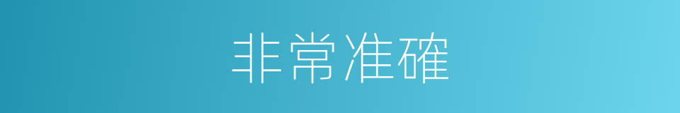 非常准確的同義詞