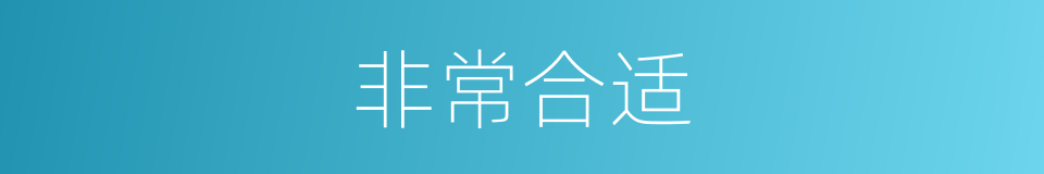 非常合适的同义词
