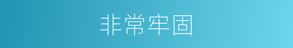 非常牢固的同义词