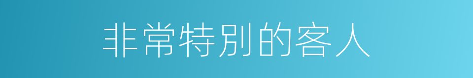 非常特別的客人的同義詞