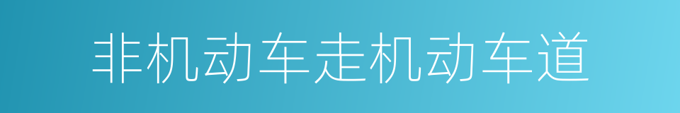 非机动车走机动车道的同义词
