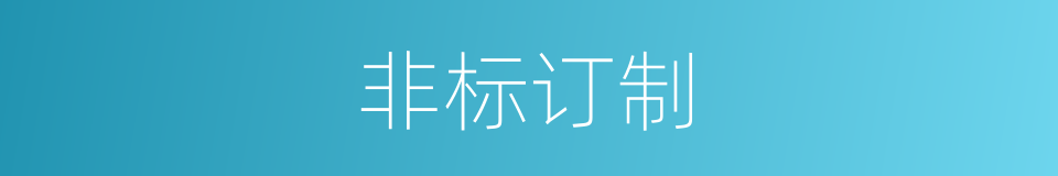 非标订制的同义词