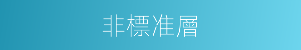 非標准層的同義詞