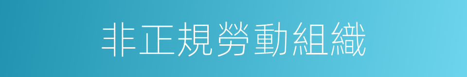 非正規勞動組織的同義詞