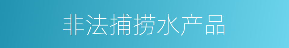 非法捕捞水产品的同义词