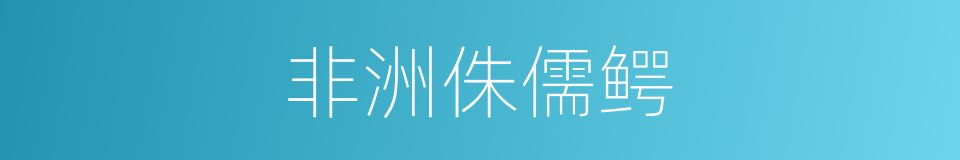 非洲侏儒鳄的同义词