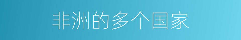 非洲的多个国家的同义词