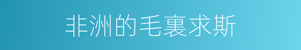 非洲的毛裏求斯的同義詞