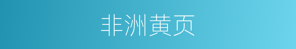 非洲黄页的同义词
