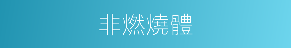 非燃燒體的同義詞
