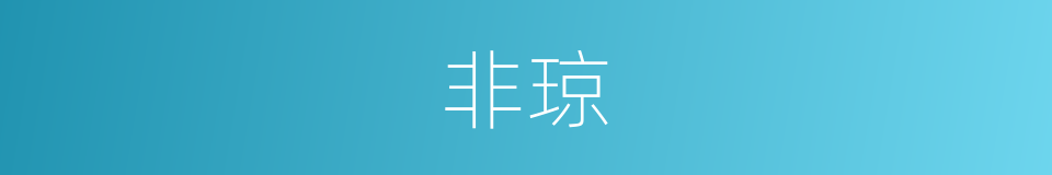 非琼的同义词