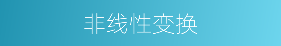 非线性变换的同义词