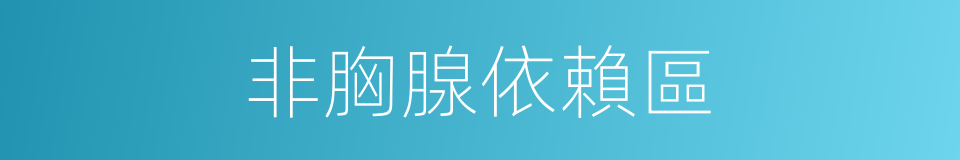 非胸腺依賴區的同義詞