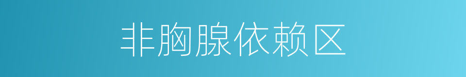 非胸腺依赖区的同义词