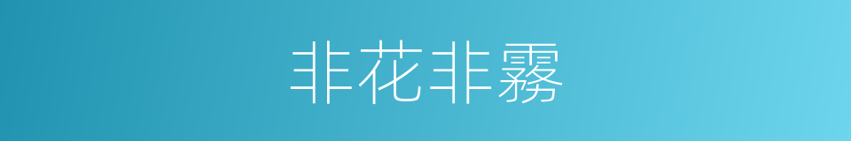 非花非霧的同義詞