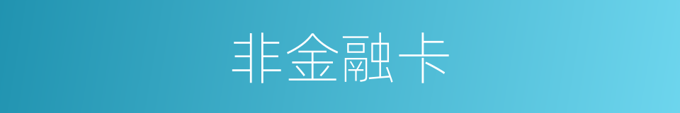 非金融卡的同义词