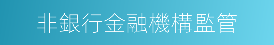 非銀行金融機構監管的同義詞