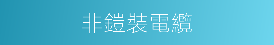 非鎧裝電纜的同義詞