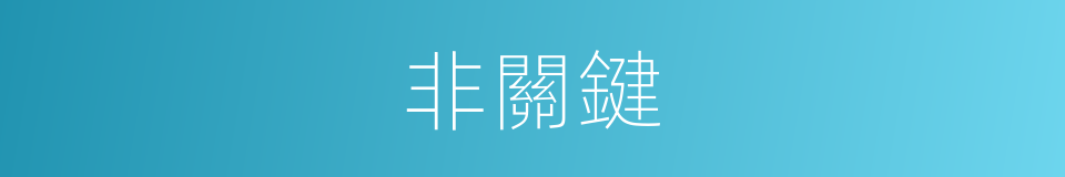 非關鍵的同義詞