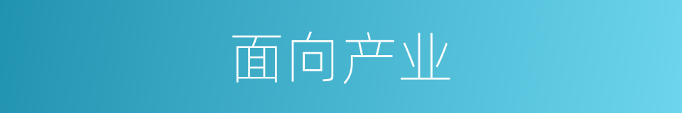 面向产业的同义词