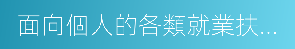 面向個人的各類就業扶持政策補貼的同義詞